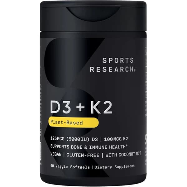 Sports Research Vitamin D3 + K2 (5000 IU)